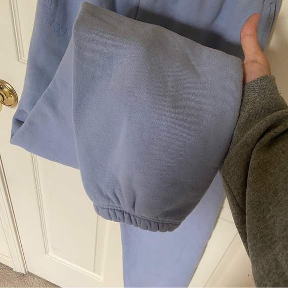 SET ACTIVE periwinkle blue color thick logo sweatpants - Picture 8 of 10